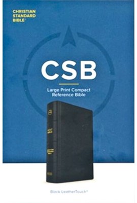 CSB Large Print Compact Reference Bible (Black LeatherTouch)