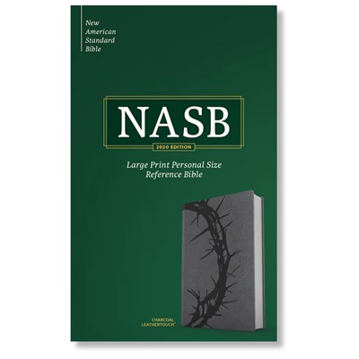 NASB Large Print Personal Size Reference Bible, Charcoal LeatherTouch