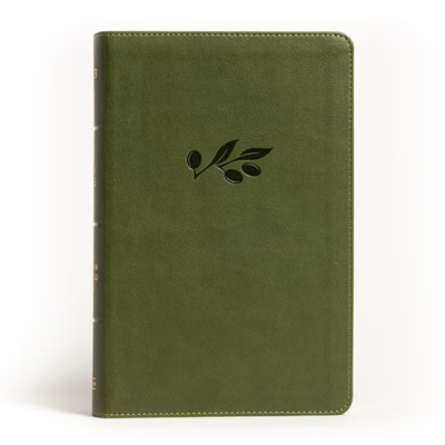 NASB Large Print Personal Size Reference Bible, Olive LeatherTouch