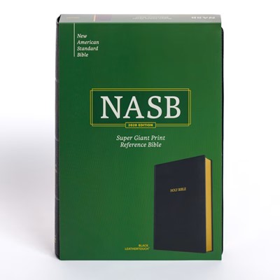 NASB Super Giant Print Reference Bible, Black LeatherTouch