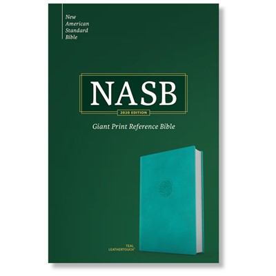 NASB Giant Print Reference Bible, Teal LeatherTouch