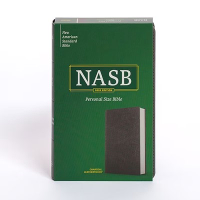 NASB Personal Size Bible, Charcoal LeatherTouch