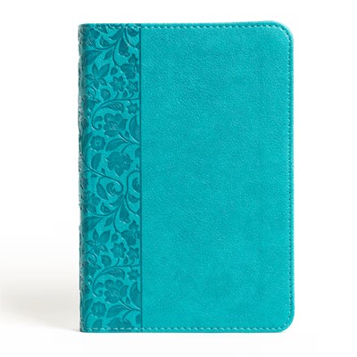 NASB Large Print Compact Reference Bible, Teal LeatherTouch