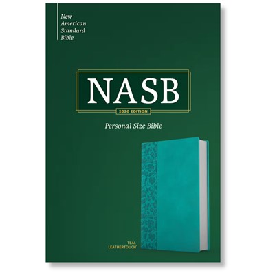 NASB Personal Size Bible, Teal LeatherTouch
