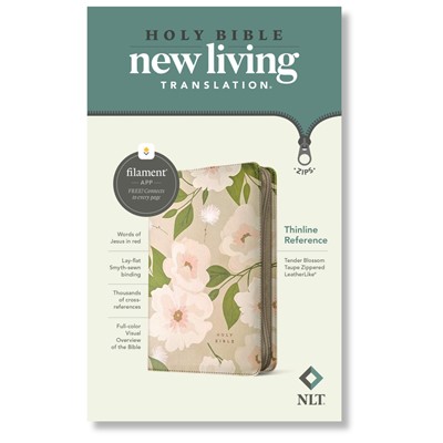 NLT Thinline Reference Zipper Bible, Filament Enabled