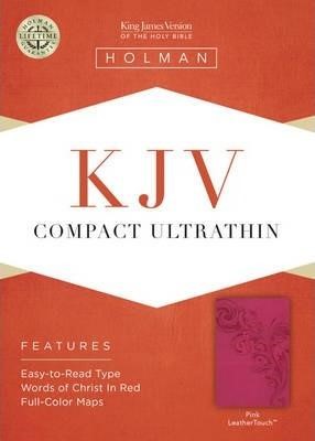 KJV Compact Ultrathin Bible - Pink Leathertouch