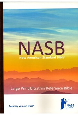 NASB Large Print Ultrathin Reference Bible - Brown