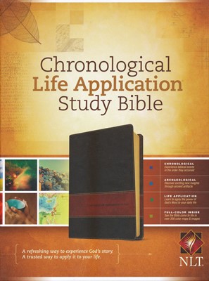 NLT Chronological Life Application Study Bible, LeatherLike Brown/Tan