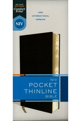 NIV Pocket Thinline Bible - Black Bonded Leather