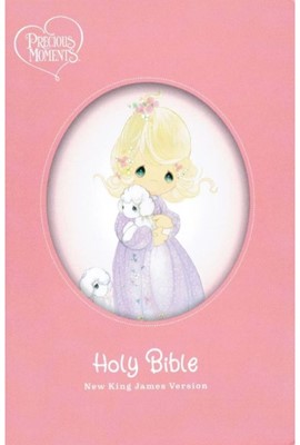 NKJV Precious Moments Small Hands Bible - Pink (Hardcover)