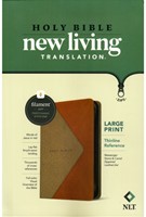 NLT Large Print Thinline Reference Zipper Bible Filament-Enabled - Messenger Stone & Camel (LeatherLike) (Leather-like)