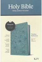 KJV Thinline Reference Bible Filament-Enabled - Floral Leaf Teal (LeatherLike) (Leather-like)