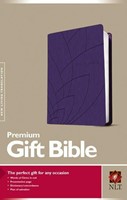 NLT Premium Gift Bible - Purple Petals (LeatherLike) (Leather-like)