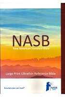 NASB Large Print Ultrathin Reference Bible - Maroon (Leather-like)