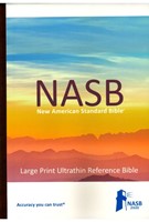 NASB Large Print Ultrathin Reference Bible - Brown (Leather-like)