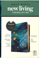 NLT Compact Bible Filament Enabled -  Teal Palm (Leather-like)