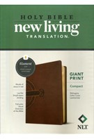 NLT Compact Giant Print Bible Filament-Enabled - Mahogany Celtic Cross, Leather-Like (Leather-like)