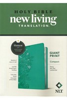 NLT Compact Giant Print Bible Filament-Enabled - Peony Rich Teal, Leather-Like (Leather-like)