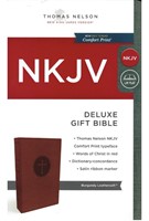 NKJV Deluxe Gift Bible - Burgundy Leathersoft (Leather-like)