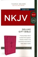NKJV Deluxe Gift Bible - Pink Leathersoft (Leather-like)