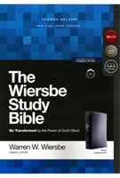 NKJV Wiersbe Study Bible - Black Leathersoft (Leather-like)