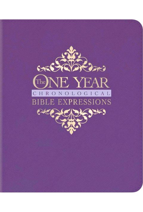 NLT The One Year Chronological Bible Expressions (LeatherLike, Imperial Purple)