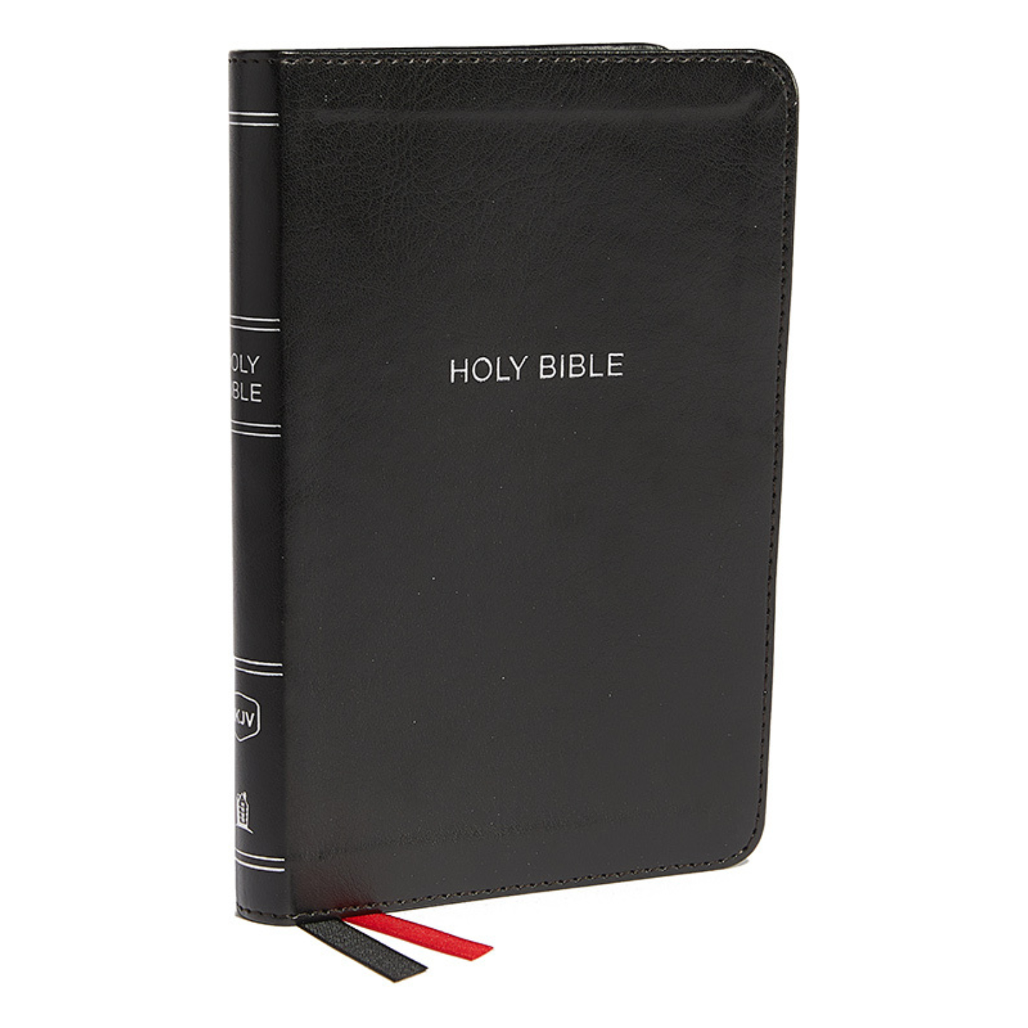 NKJV Compact Thinline Bible, Black Leathersoft