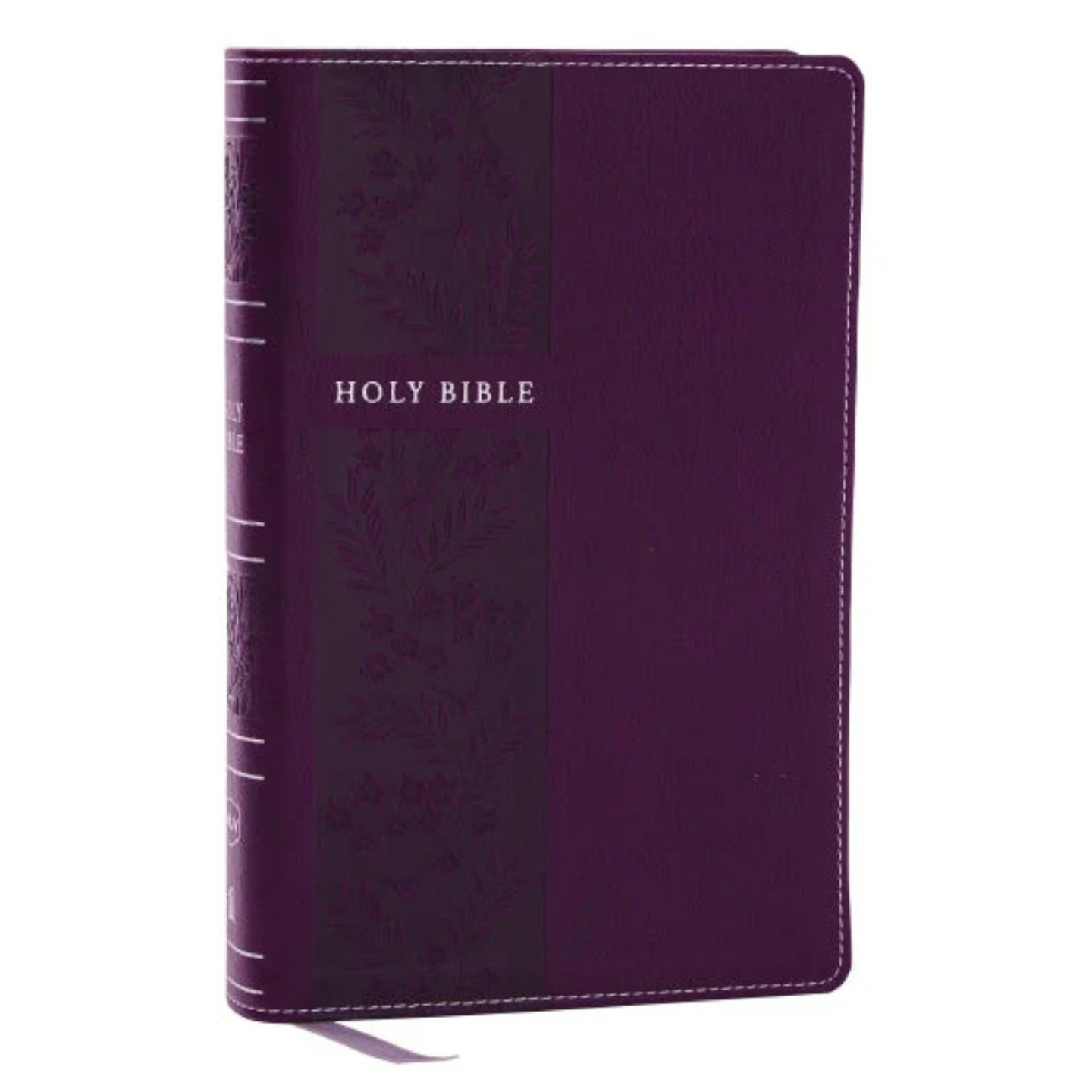 NKJV Personal Size Large Print Bible with 43,000 Cross References, Red Letter, Comfort Print, Purple Leathersoft