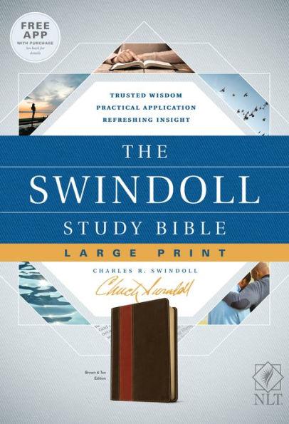 NLT Swindol Study Bible LP Brown Tan Ed