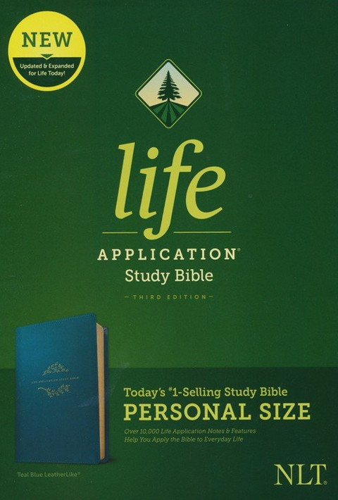 NLT Life Application Study Bible 3rd Edition Personal Size - Teal Leatherlike