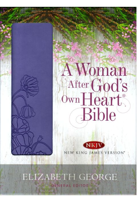 NKJV A Woman After God's Own Heart Bible - Lavender (Leather Bound)