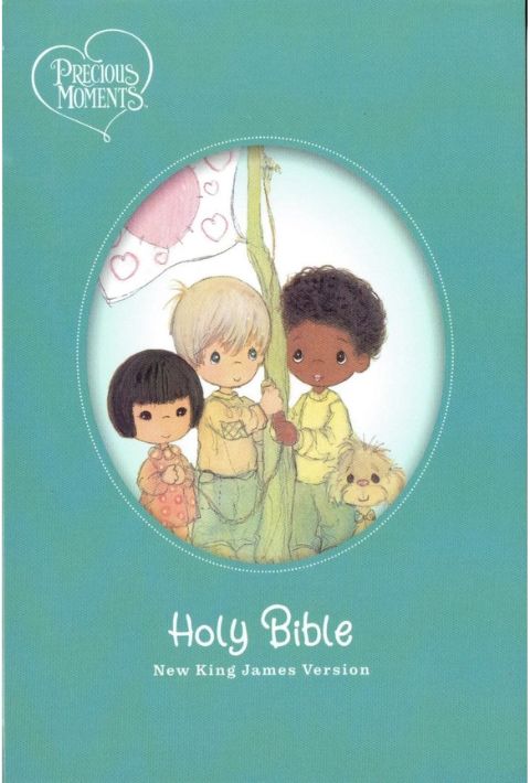 NKJV Precious Moments Small Hands Bible - Teal (Hardcover)